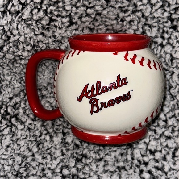 Boelter Brands MLB Atlanta Braves 3D Baseball Shaped Mug Coffee Mug - Picture 1 of 10